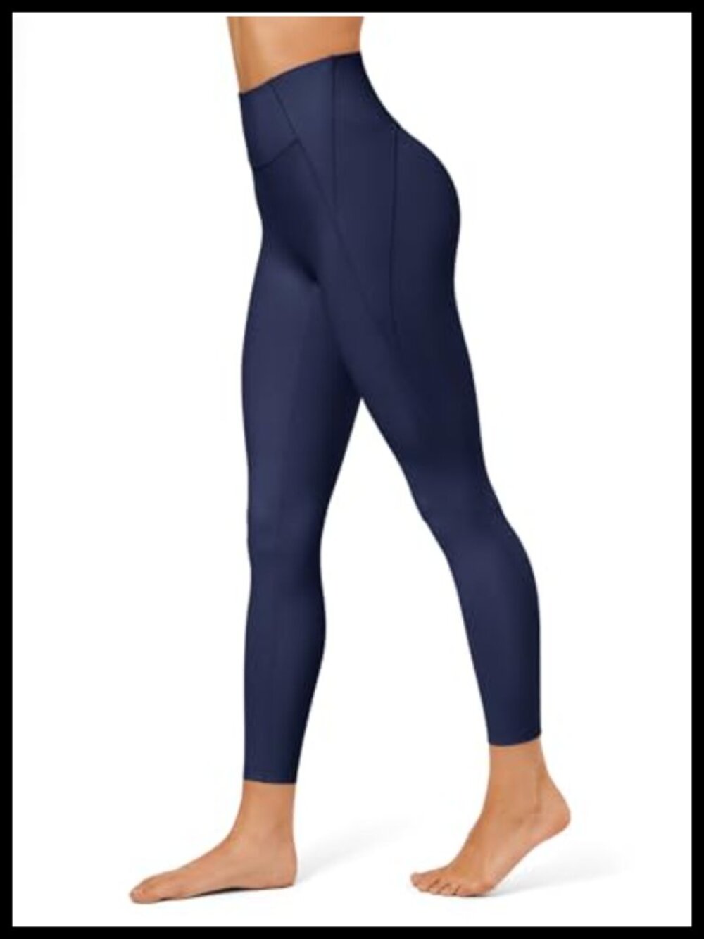 Womens Seamless Compression Leggings with Pockets High Waist Tummy Control Yoga